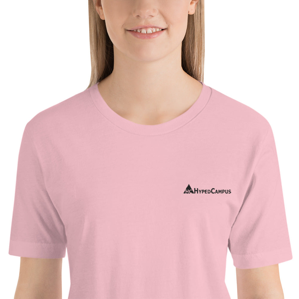 HypedCampus Embroidered Short-Sleeve Unisex T-Shirt