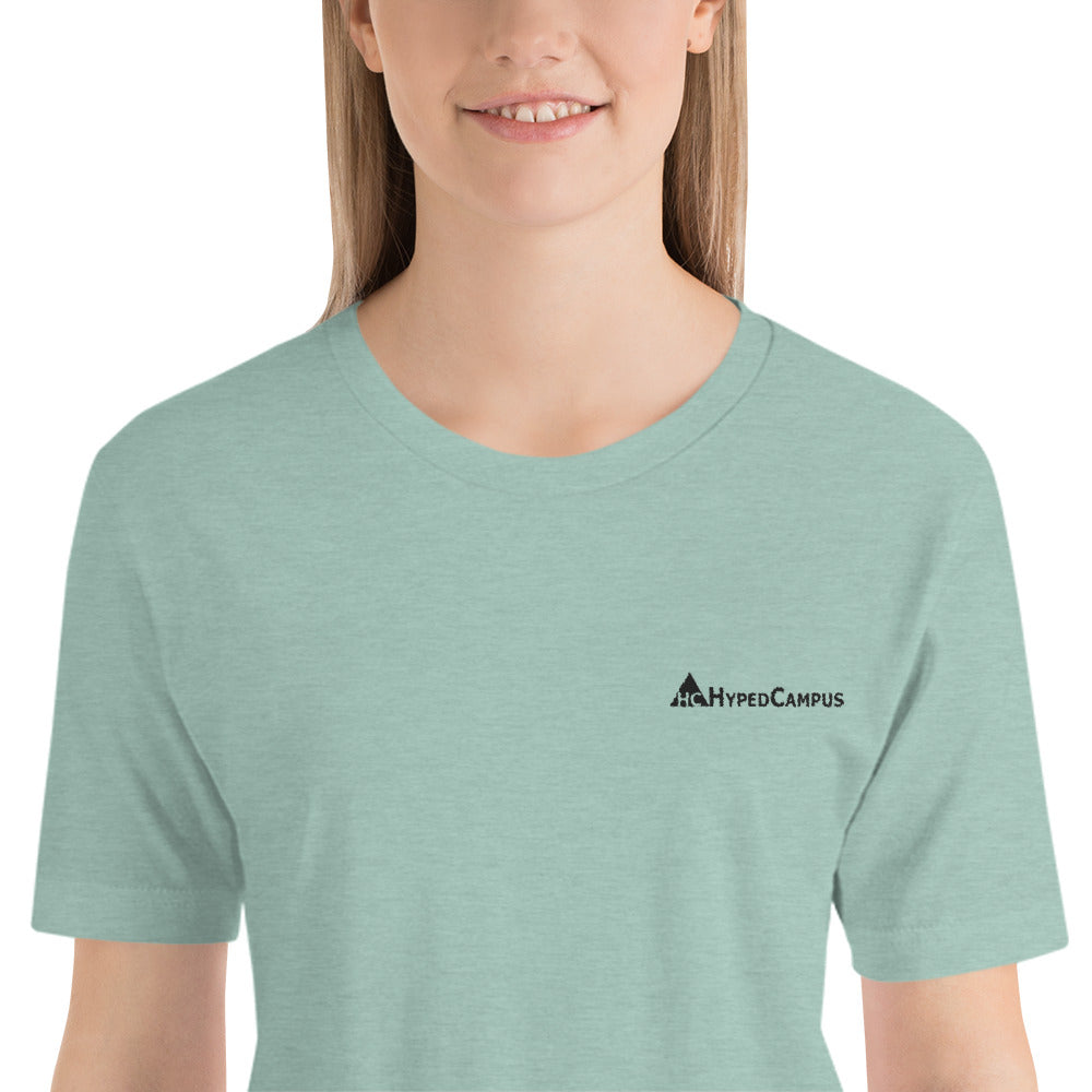 HypedCampus Embroidered Short-Sleeve Unisex T-Shirt