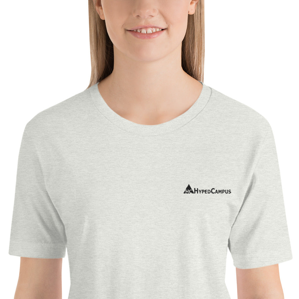 HypedCampus Embroidered Short-Sleeve Unisex T-Shirt