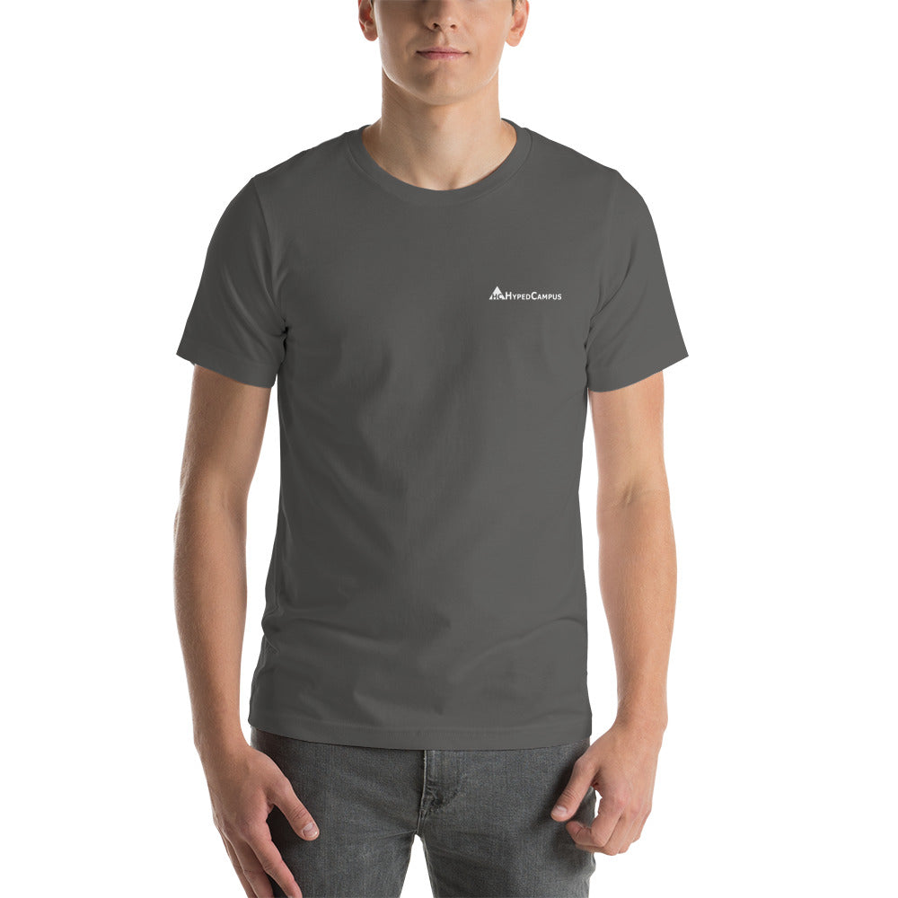 HypedCampus Embroidered Short-Sleeve Unisex T-Shirt (White Logo)