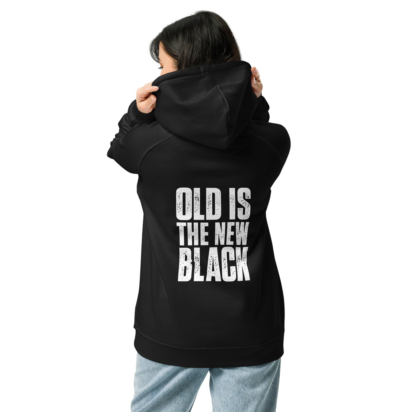 Unisex eco raglan hoodie - Old Is The New Black