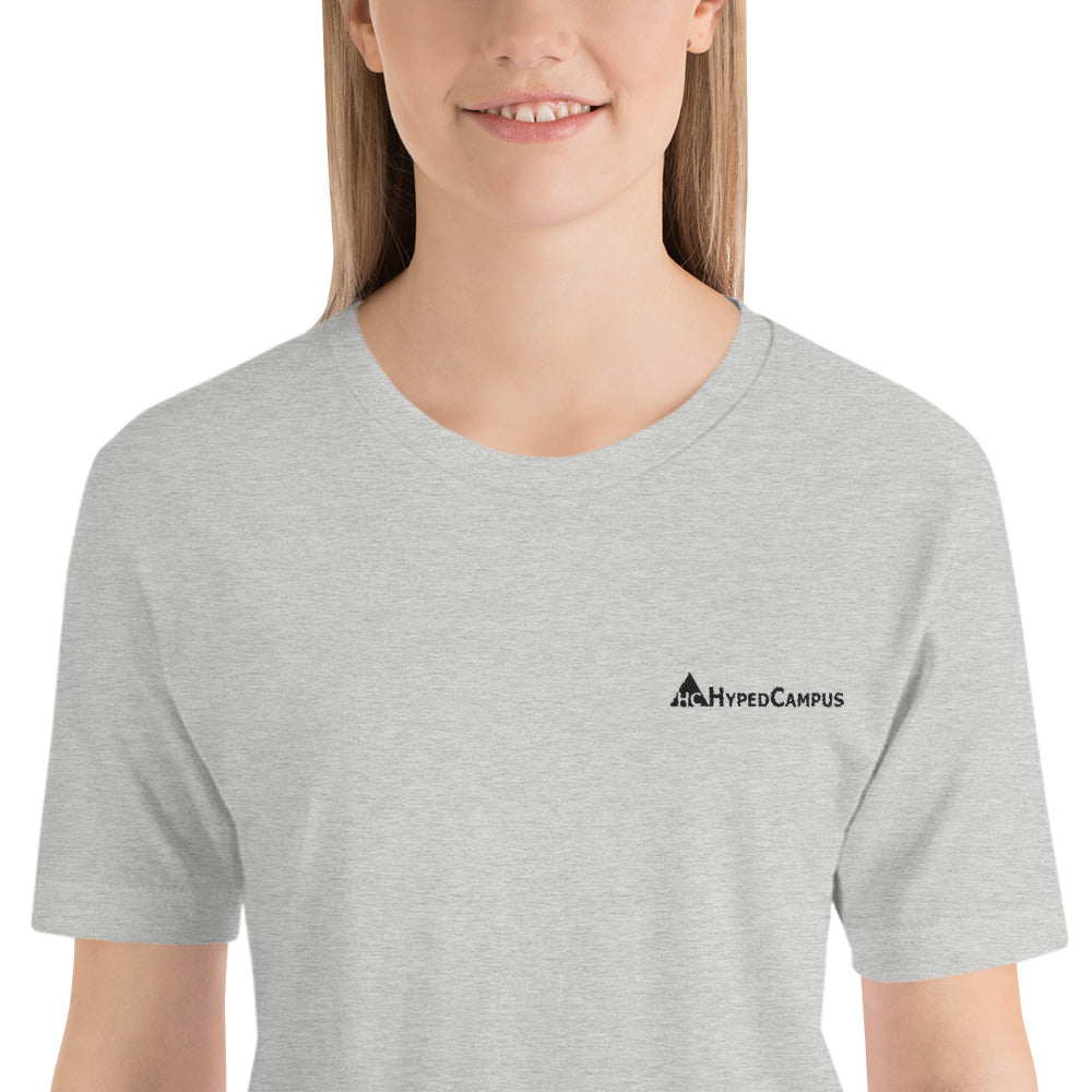 HypedCampus Embroidered Short-Sleeve Unisex T-Shirt