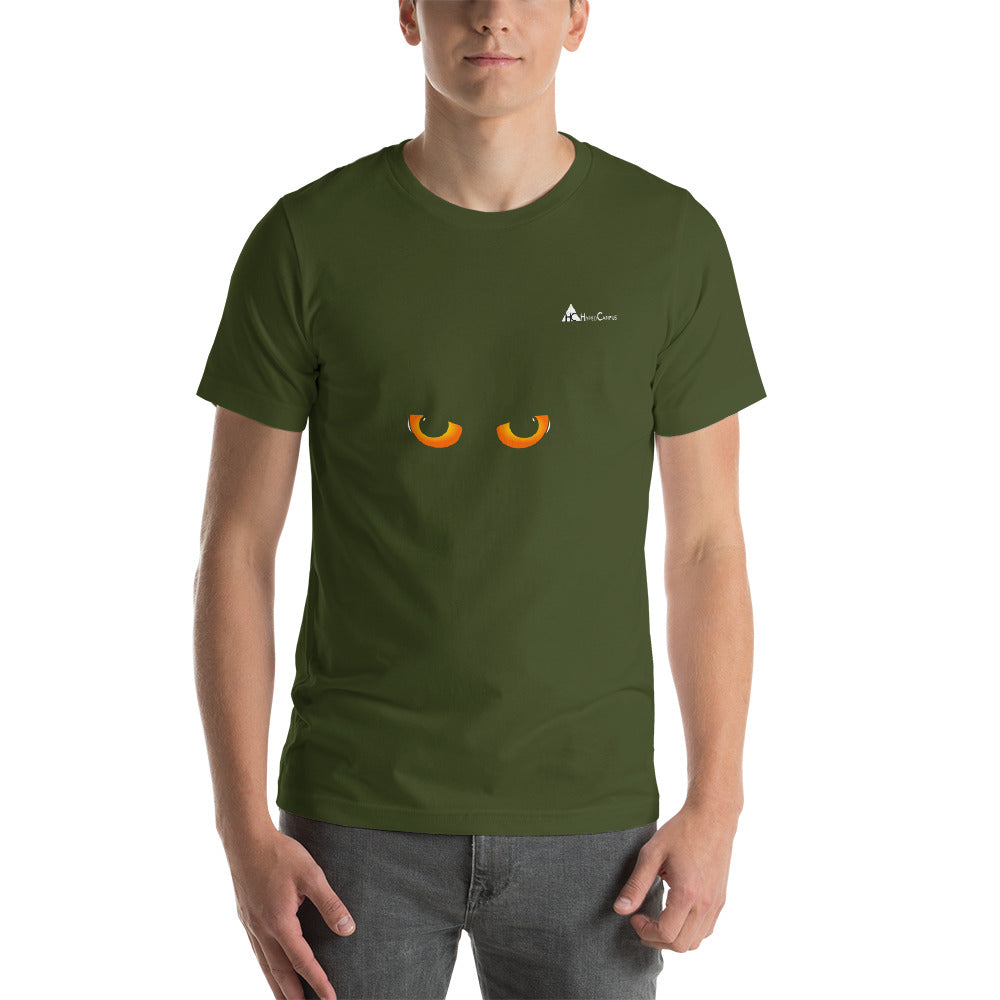 T-shirt unisexe à manches courtes yeux de chat