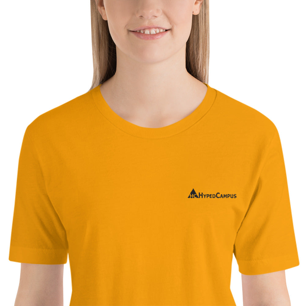 HypedCampus Embroidered Short-Sleeve Unisex T-Shirt