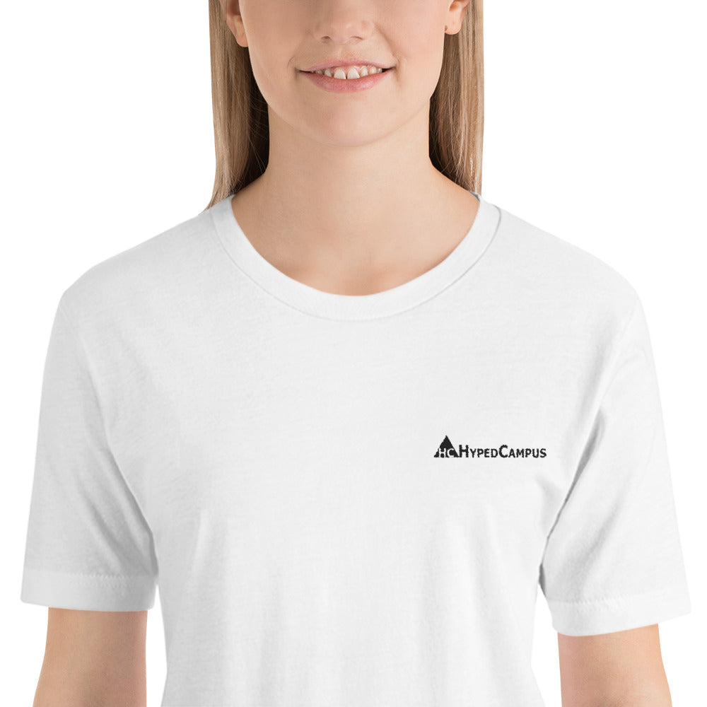 Camiseta unisex de manga corta bordada de HypedCampus