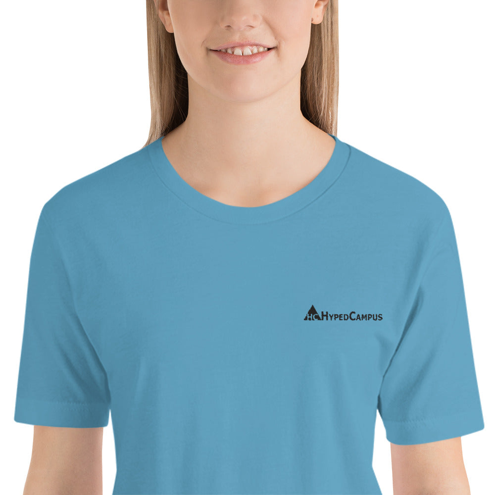 HypedCampus Embroidered Short-Sleeve Unisex T-Shirt