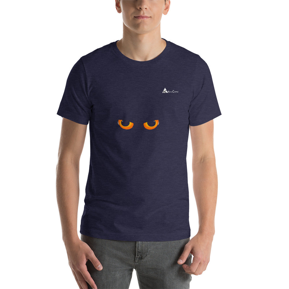 T-shirt unisexe à manches courtes yeux de chat