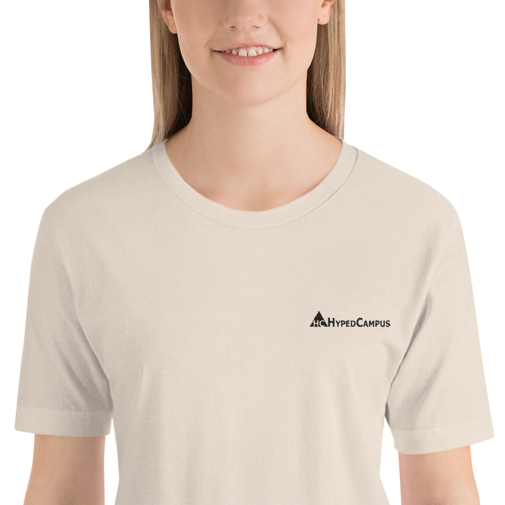 HypedCampus Embroidered Short-Sleeve Unisex T-Shirt